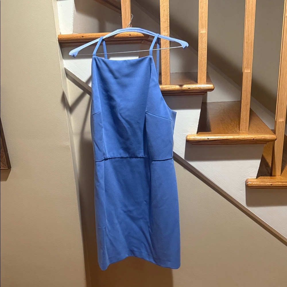 French Connection Elegant Blue Sleeveless Dress